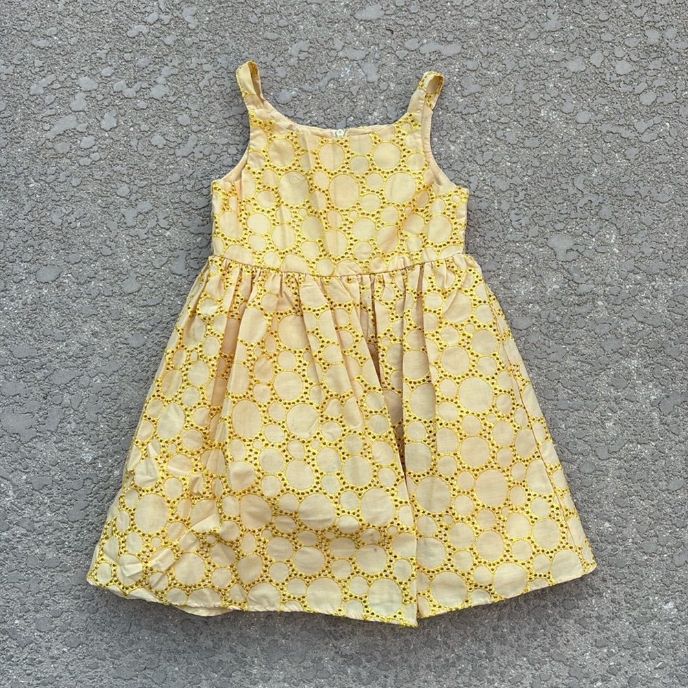 Sweet Heart Rose Yellow Eyelet Toddler Girls Dress Size 2T